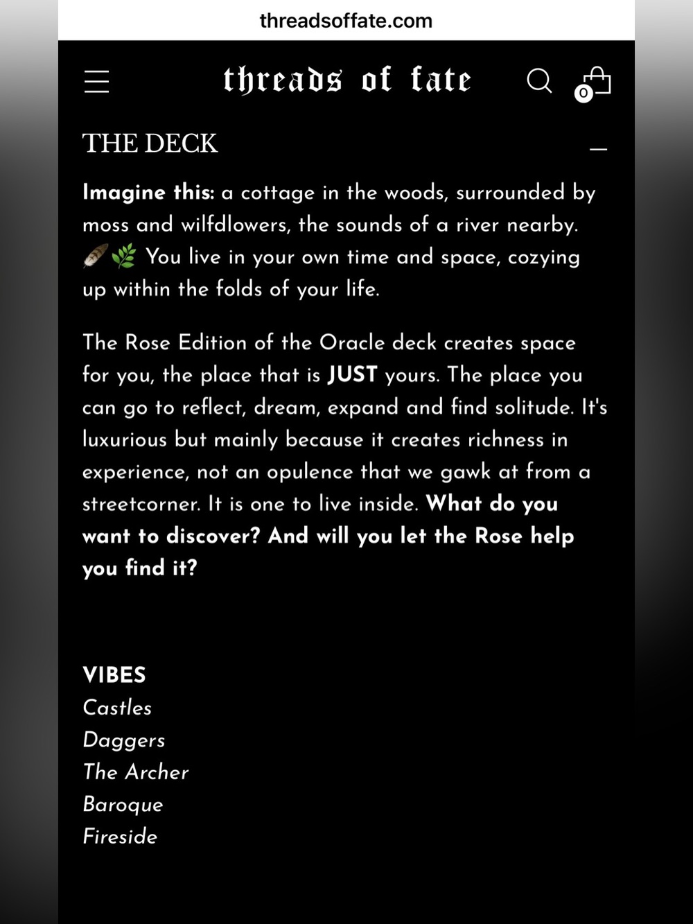 Threads of Fate Rose Edition Oracle Cards out of stock online - Picture 5 of 9